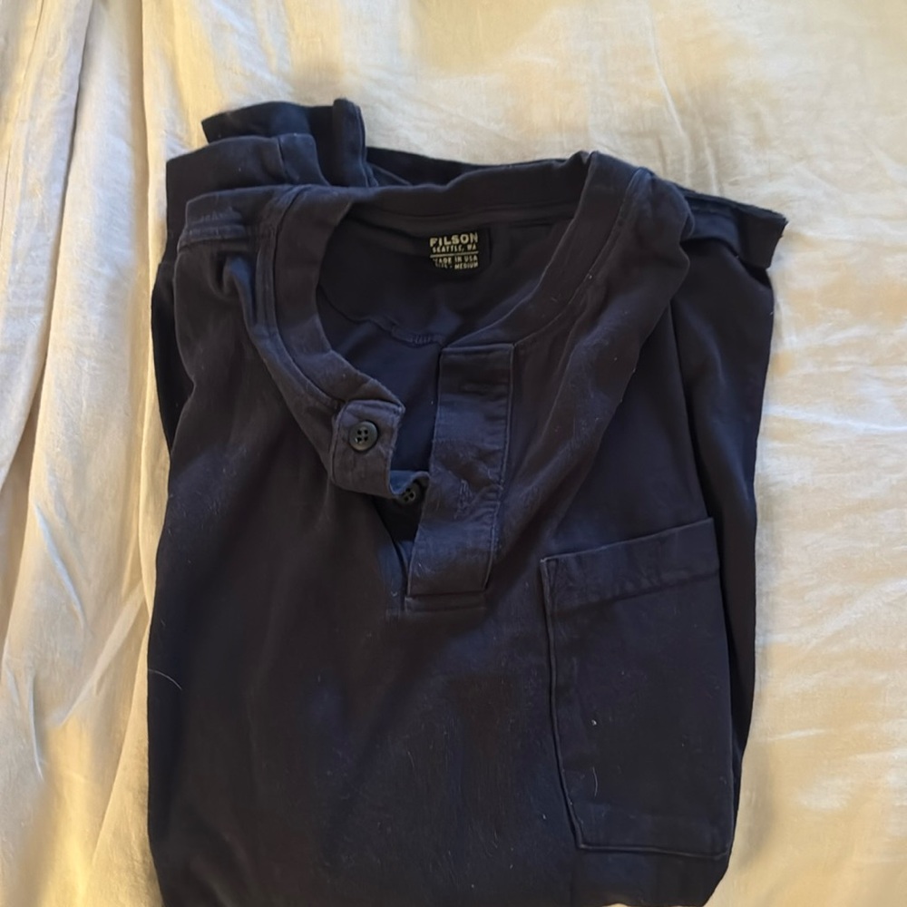 Dark Blue, Flison, Long Sleeve T-Shirt: Medium